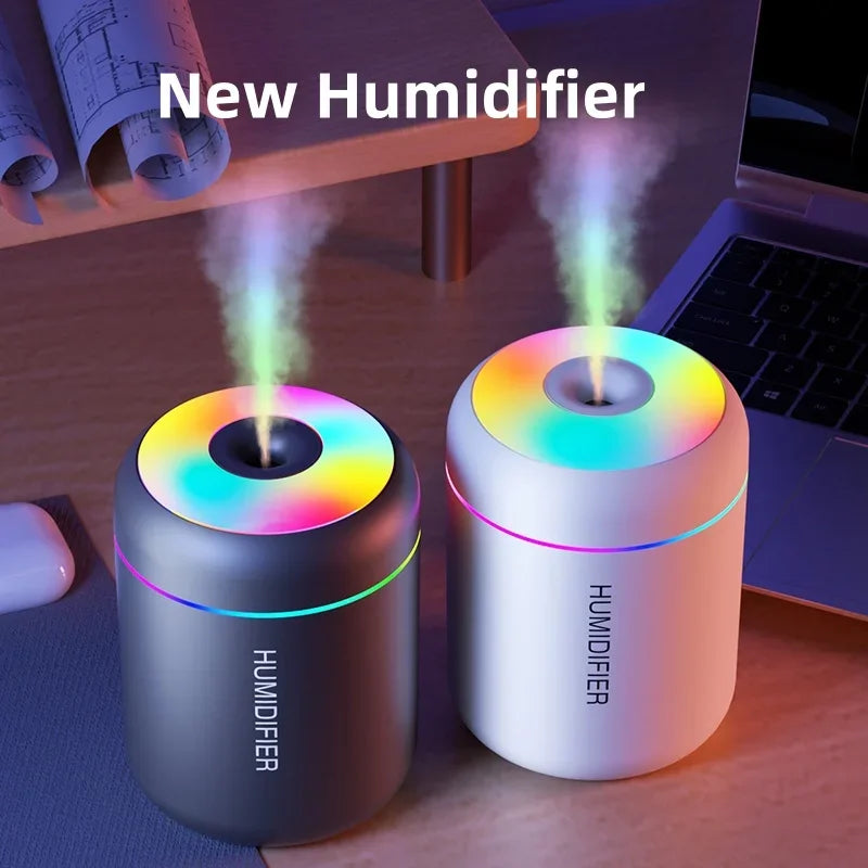 Mini Air Humidifier with LED Light – 180ml USB