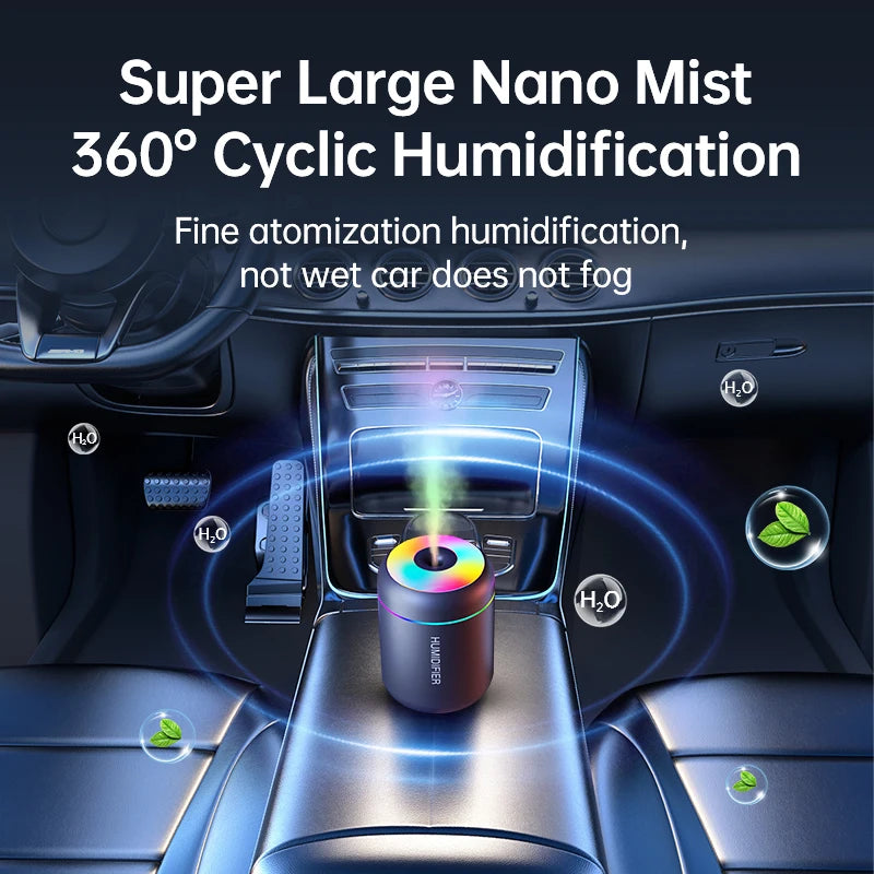 Mini Air Humidifier with LED Light – 180ml USB