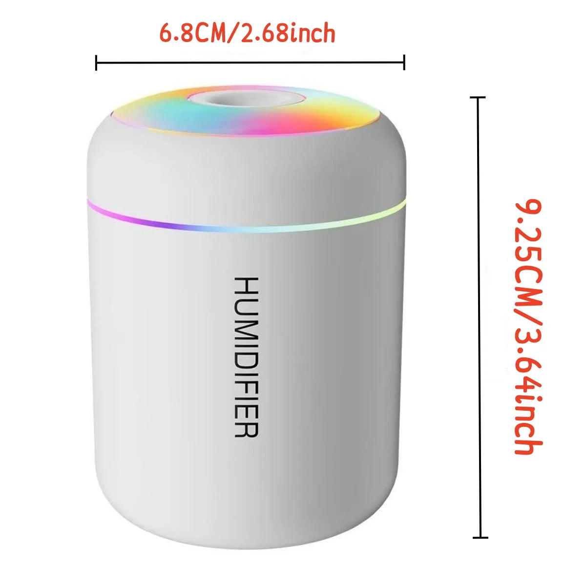 Mini Air Humidifier with LED Light – 180ml USB