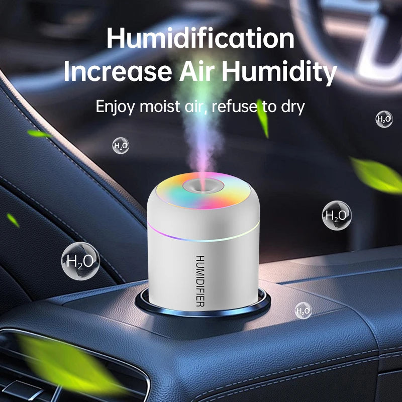 Mini Air Humidifier with LED Light – 180ml USB