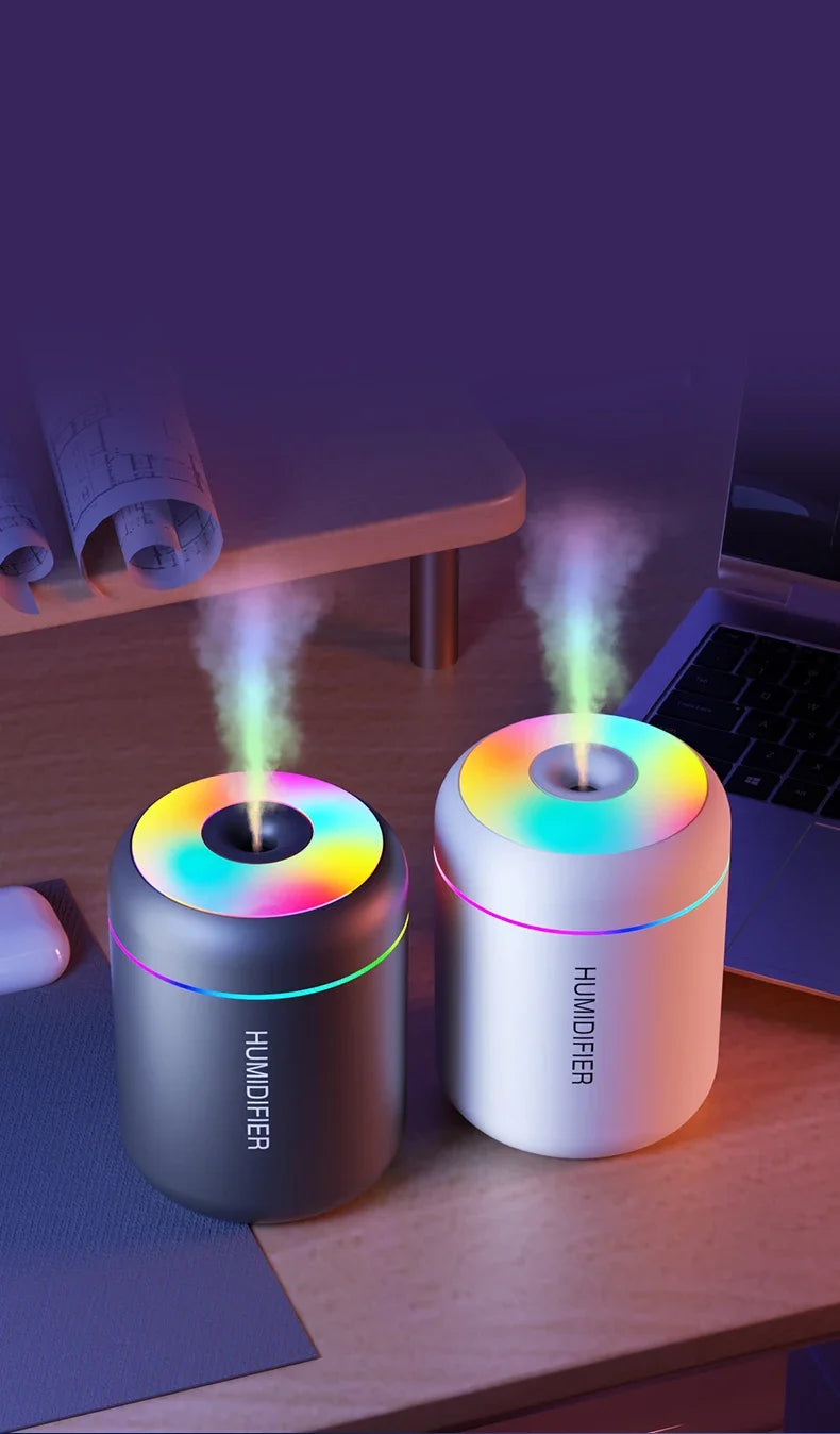 Mini Air Humidifier with LED Light – 180ml USB